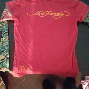 Original don ed hardy graphic tattoo sleeved shirt